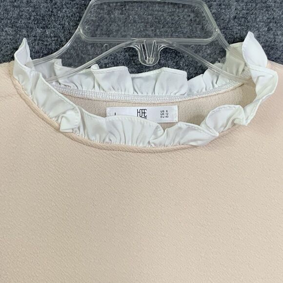 Hope Pullover 1 Pc Sweater & Shirt Ruffle Elastic Neck Nude Pink Babydoll Sz 8 - Picture 5 of 11